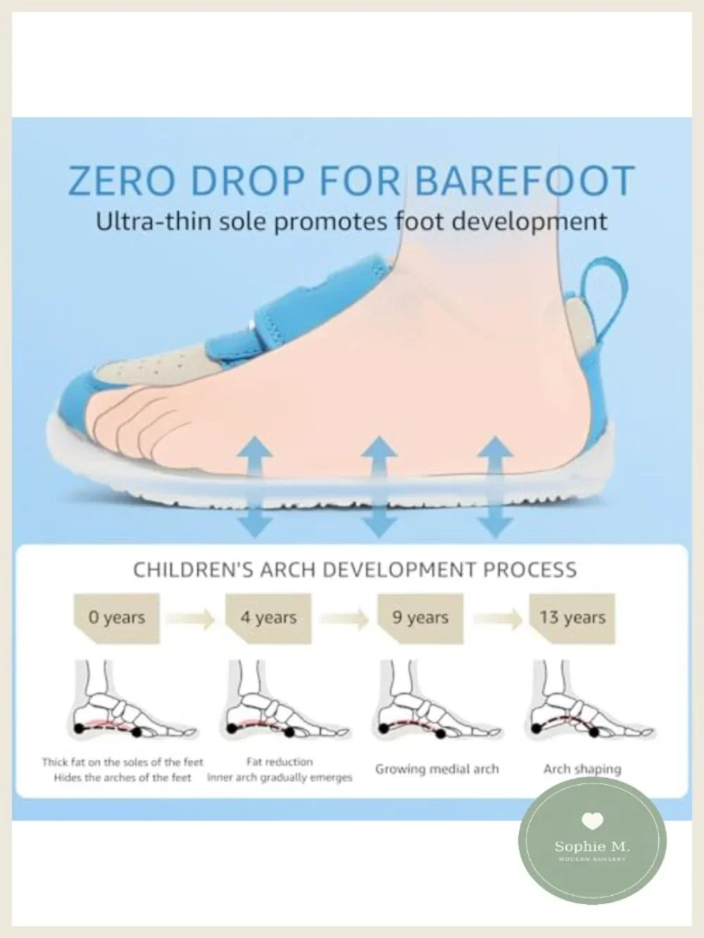 Toddler Barefoot Sneakers Wide Toe Box Leather Hook Loop Flexible Non-Slip